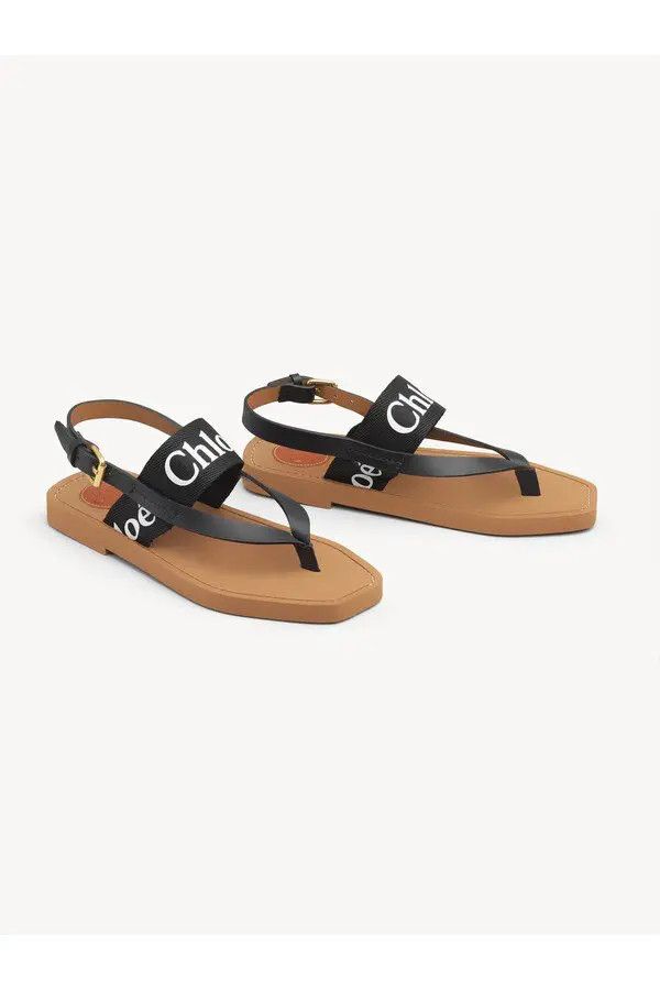 Chloe o1loc1c11125 Woody Flat Sandals in Black Size US 6 / IT 36 - 2 Thumbnail