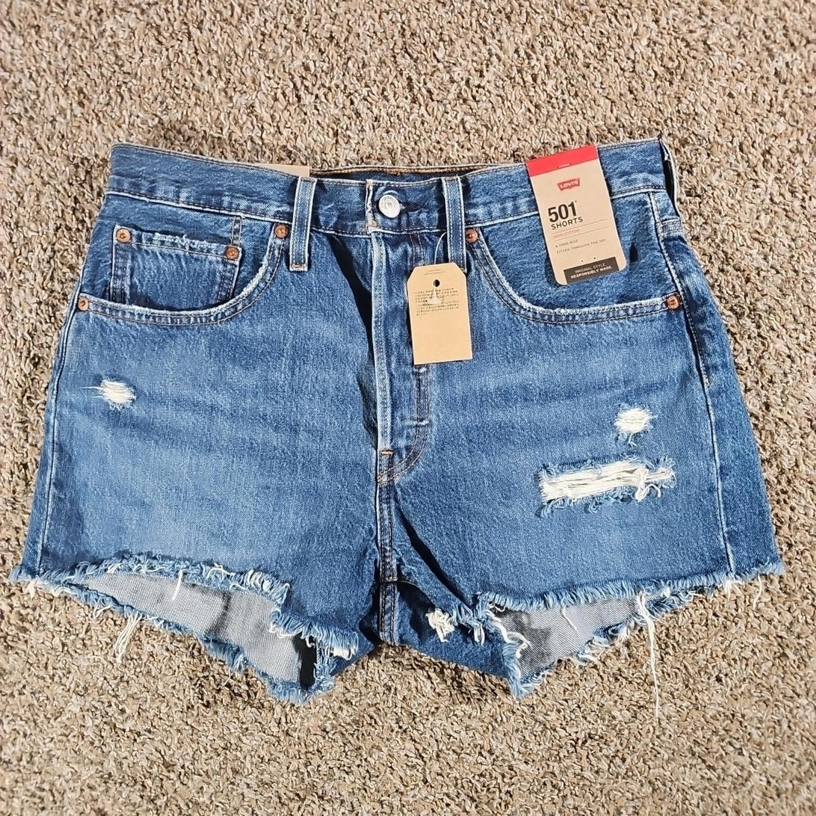 Levi's NWT Levis 501 Denim Cutoff Shorts Sz 30 Size 30" / US 8 / IT 44 - 1 Thumbnail