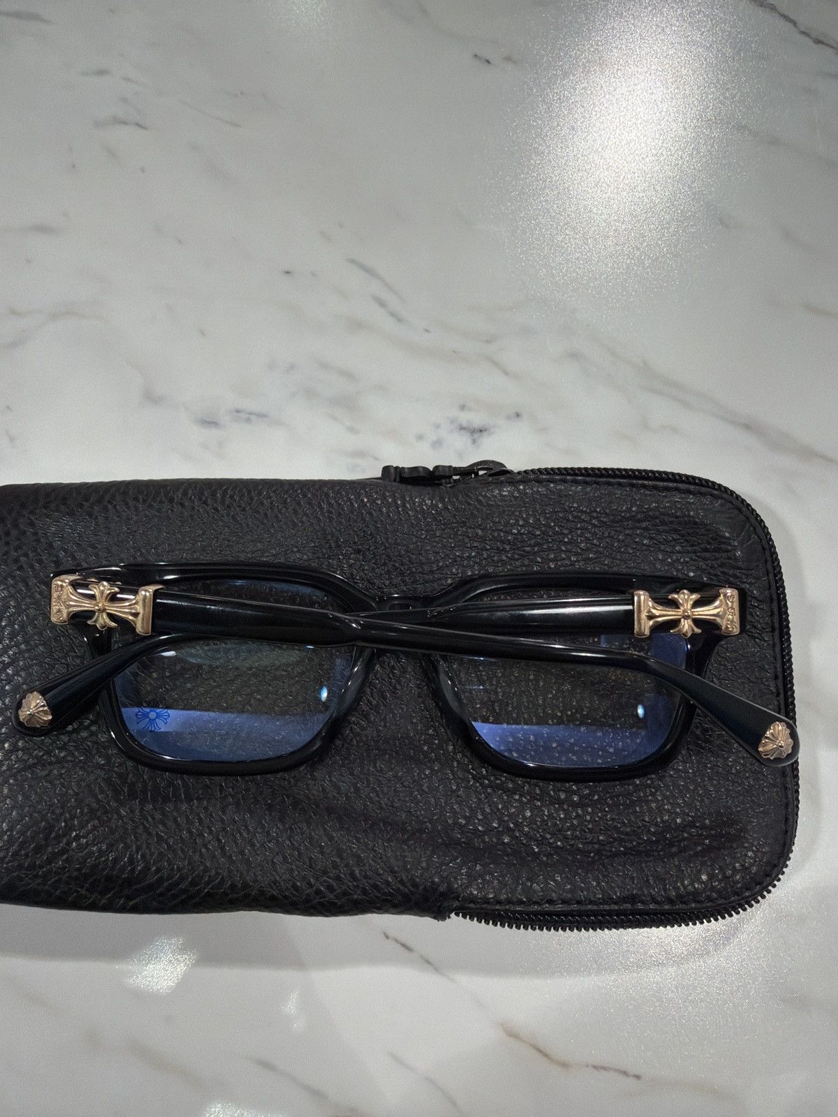 Chrome Hearts Chrome Hearts Cox Ucker Black/Gold Glasses Size ONE SIZE - 3 Thumbnail