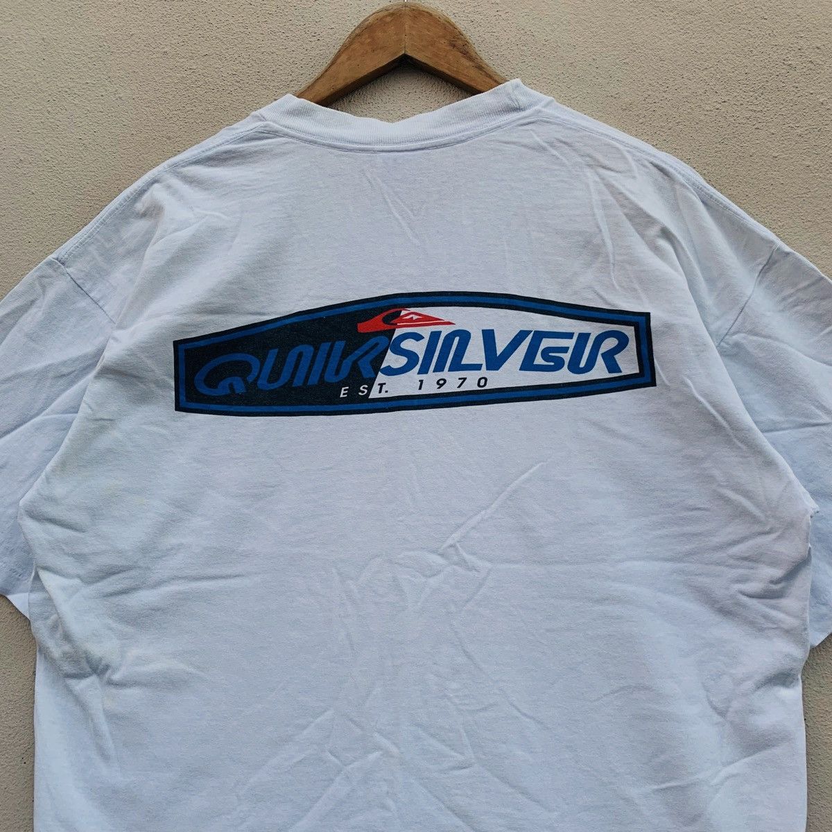 Quiksilver × Vintage Vintage 90s QUIKSILVER USA BIG LOGO Surf Brand T-shirt Size US XL / EU 56 / 4 - 2 Thumbnail