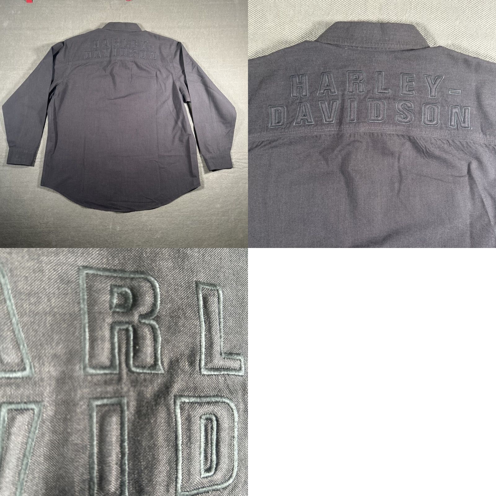 Harley Davidson Harley-Davidson Shirt Men's XL Black Embroidered Long Sleeve Button-Down Collared Shirt Size US XL / EU 56 / 4 - 9 Thumbnail