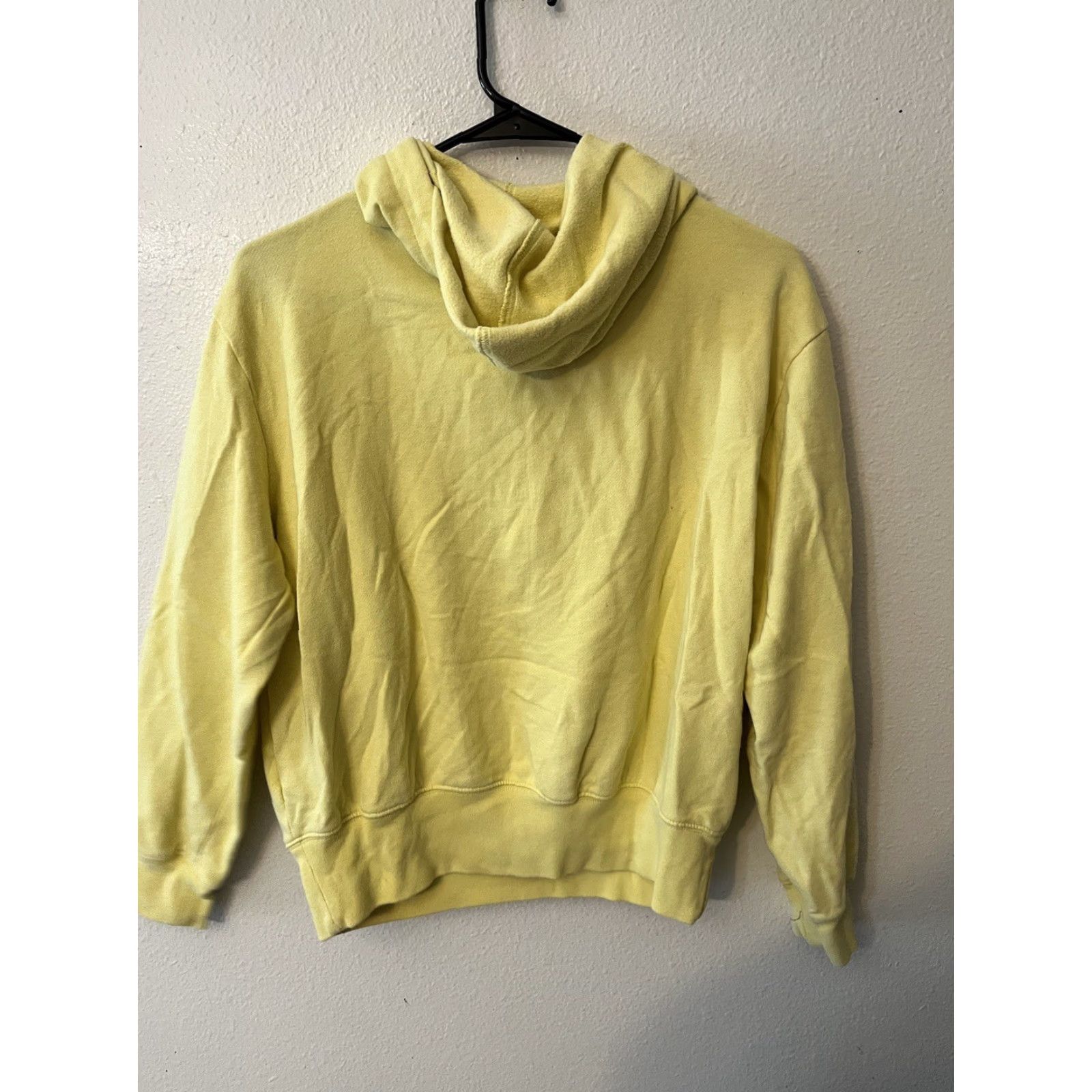 Gap VINTAGE Gap Womens Hoodie Sweatshirt Pullover Long Sleeve Solid Yellow Small Activewear Pockets Size S / US 4 / IT 40 - 2 Thumbnail
