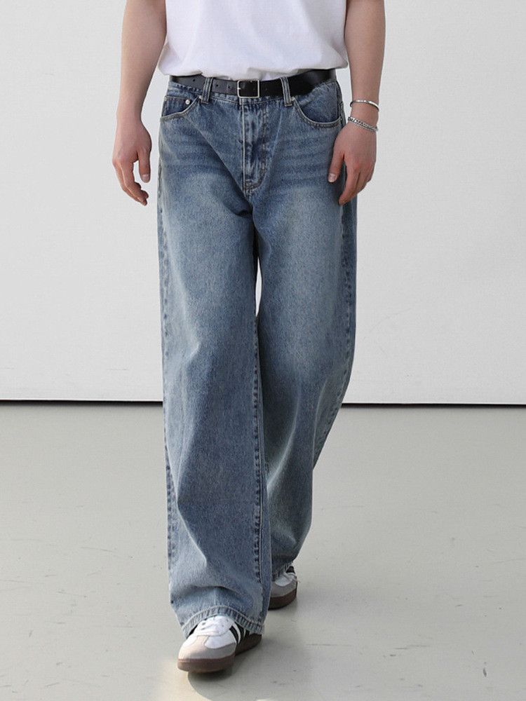 Japanese Brand × Jean Retro casual loose wide leg jeans Size US 32 / EU 48 - 4 Thumbnail