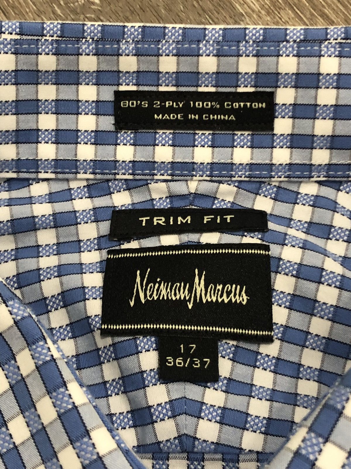Neiman Marcus Neiman Marcus 80s 2-Ply Gingham Button Down Size US XL / EU 56 / 4 - 5 Thumbnail