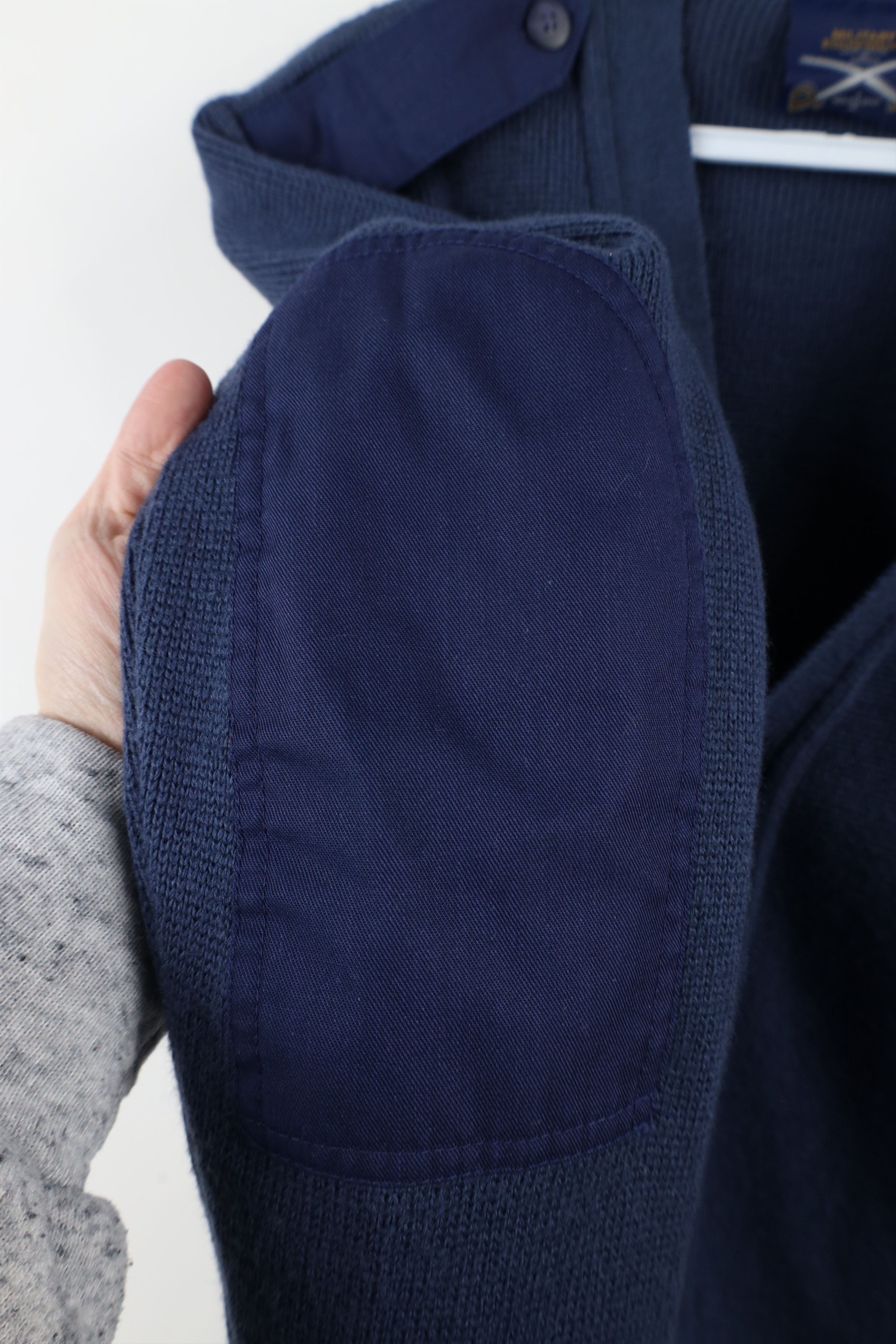 Vintage Vintage 90s Streetwear Elbow Patch Cardigan Sweater USA Size US S / EU 44-46 / 1 - 5 Thumbnail