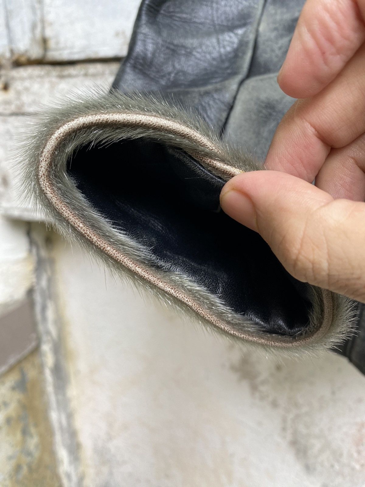 Genuine Leather United Worker Republic (UWR) Fur Lining Leather Hoodie JKT Size US S / EU 44-46 / 1 - 7 Thumbnail