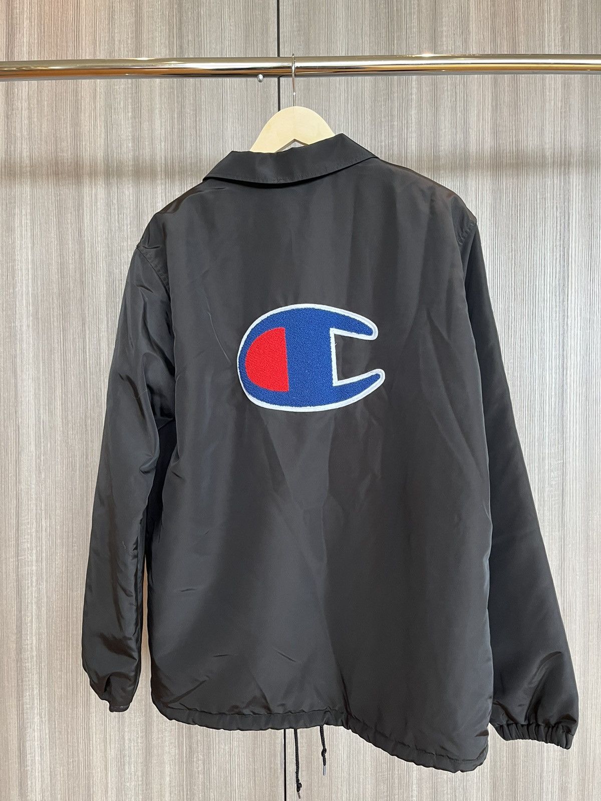 Bape × Champion Bape x Champion Sherpa Lined Black Coaches Jacket Size US XL / EU 56 / 4 - 2 Thumbnail