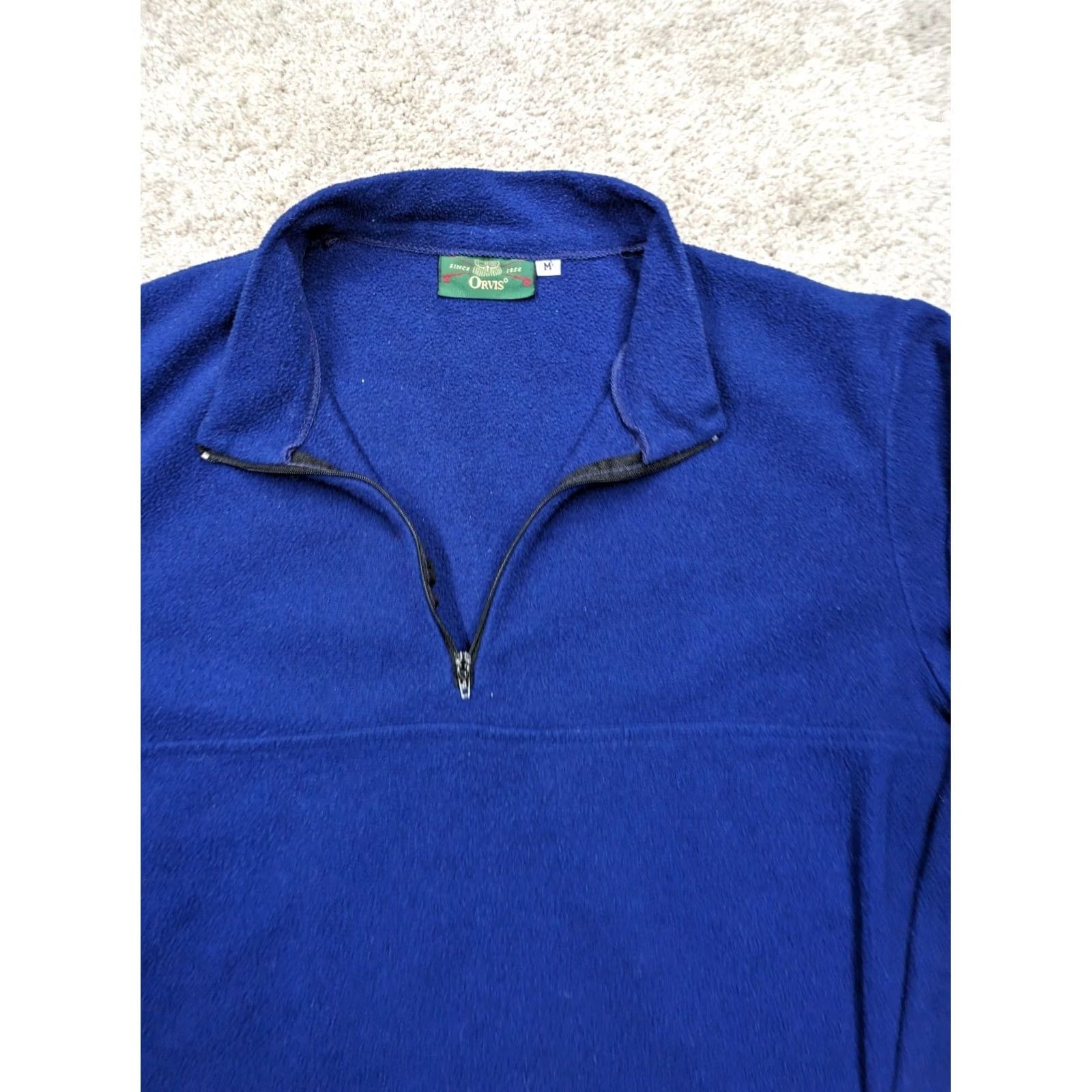 Orvis VINTAGE ORVIS USA MADE Jacket Fleece Quarter Zip Pullover Blue Mens Medium Size US M / EU 48-50 / 2 - 3 Thumbnail