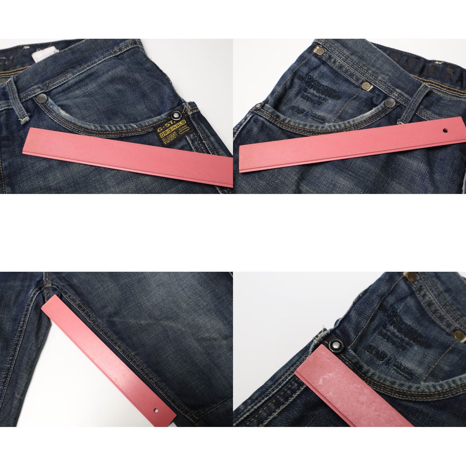 G-Star G-STAR Jeans Men's W32/L32 Regular Blue Faded Whiskers Button Fly Logo Classic Denim Jeans Mens Regular Fit Size US 32 / EU 48 - 8 Thumbnail