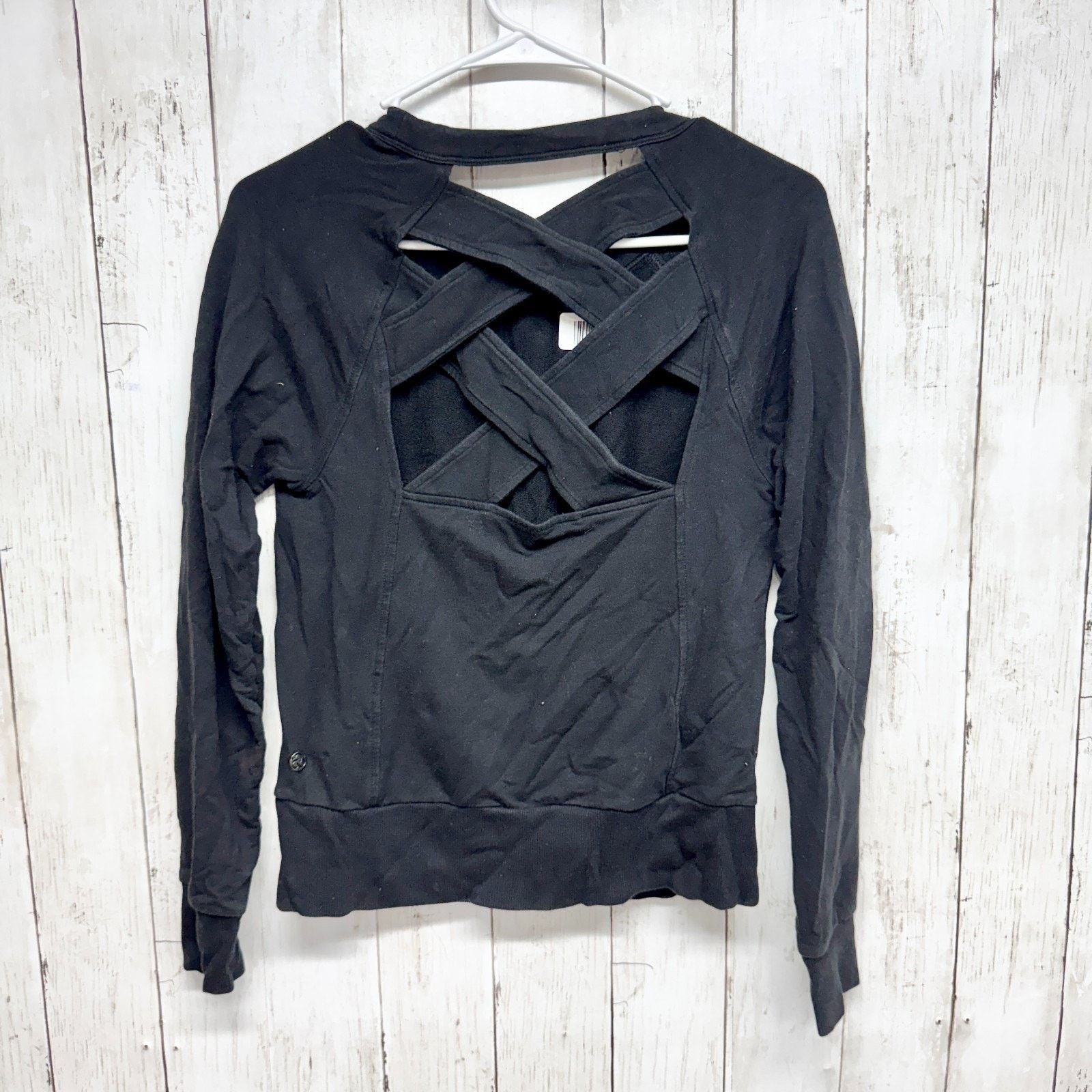 Other Zella Top XS Scoop Neck Criss Cross Back Long Sleeve Shirt Size XS / US 0-2 / IT 36-38 - 8 Thumbnail