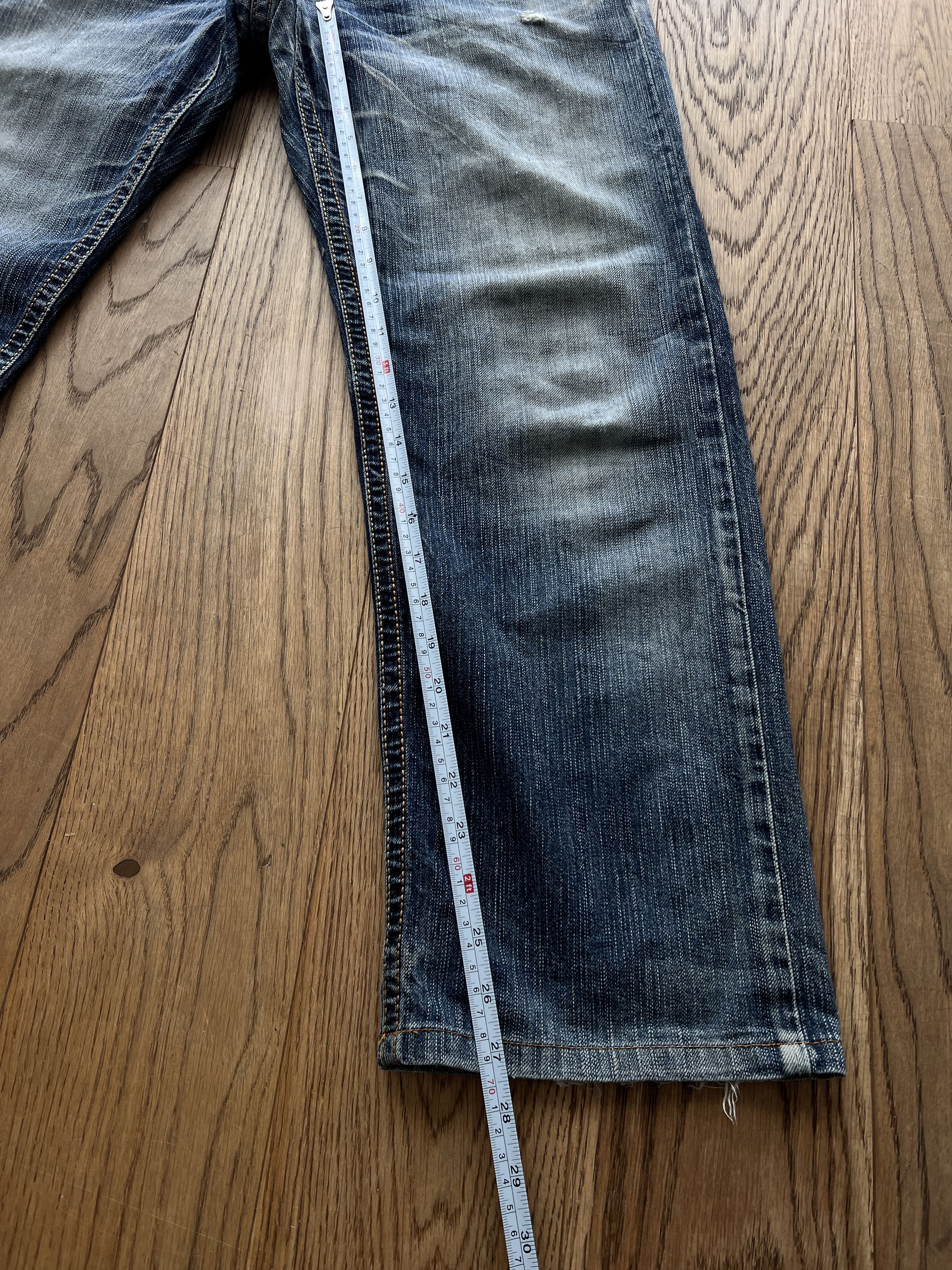 Edwin EDWIN WESTERN COWBOY DENIM JEANS DISTRESSED VINTAGE RARE Y2K Size US 29 - 13 Thumbnail