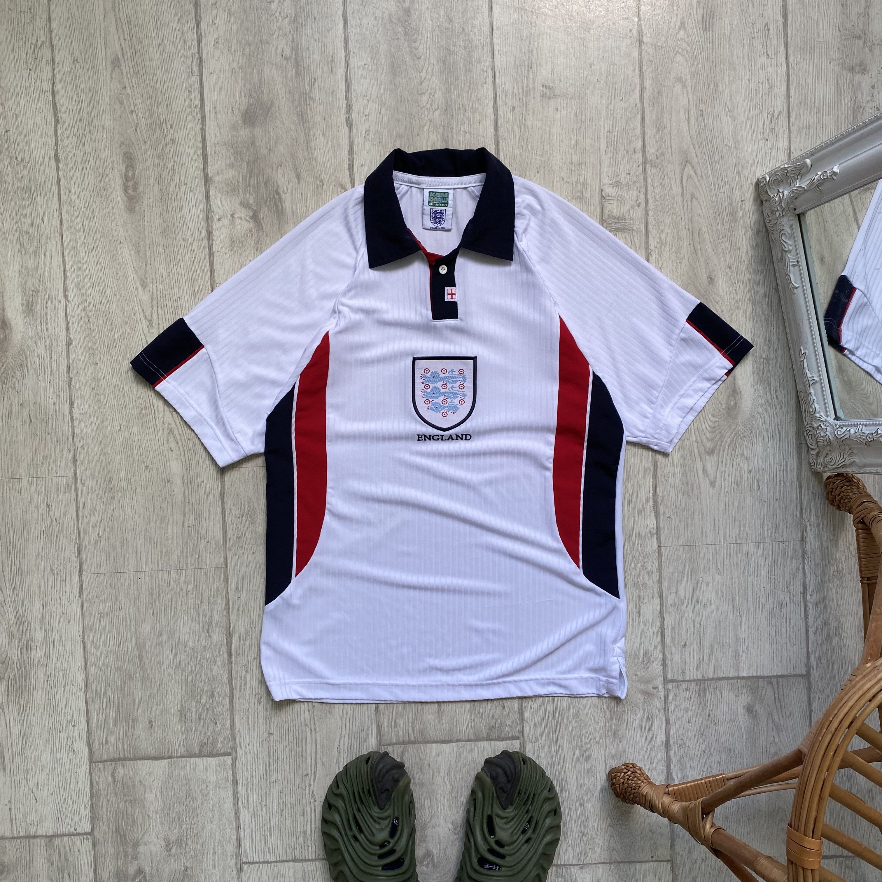 Umbro ⚽️ Retro 1998 England Soccer jersey Score Draw Vintage Size US M / EU 48-50 / 2 - 1 Thumbnail