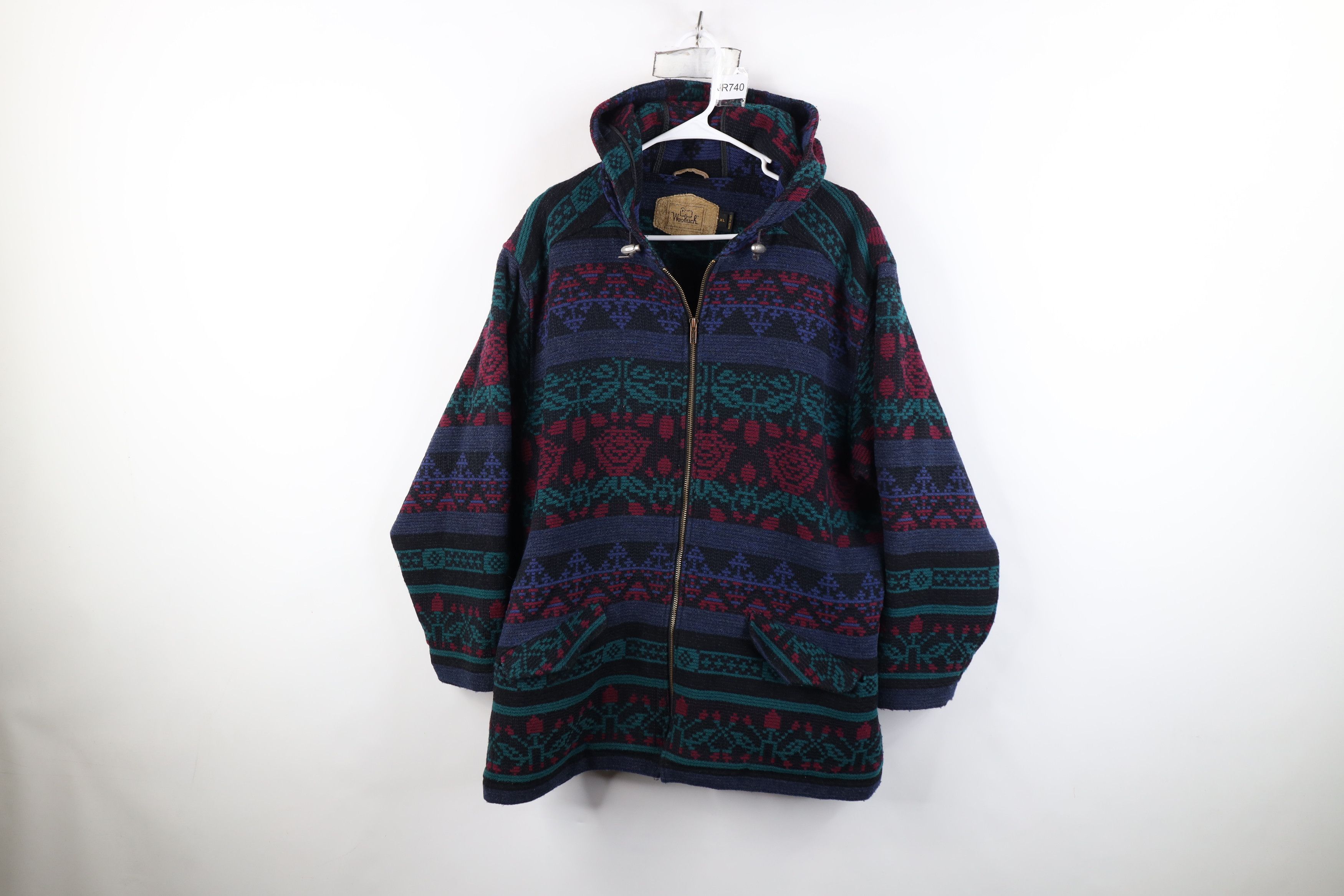 Woolrich Woolen Mills Vintage 90s Woolrich Southwestern Flower Hooded Jacket USA Size XL / US 12-14 / IT 48-50 - 1 Thumbnail