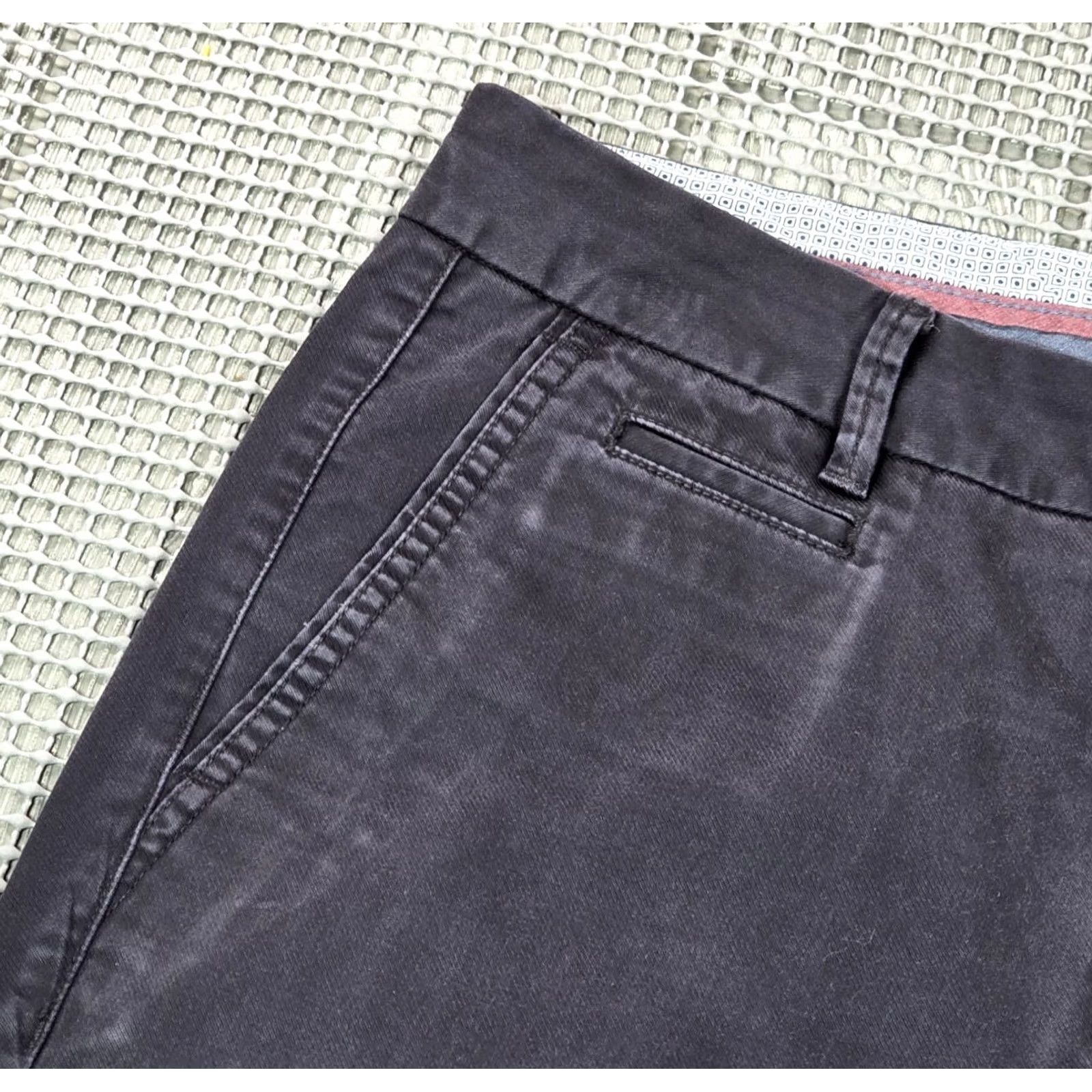 Vintage Perk Chino Pants 31x30 Blue Slim Fit Stretch Tapered Cotton Twill Khaki Pants Mens Size US 31 - 5 Thumbnail