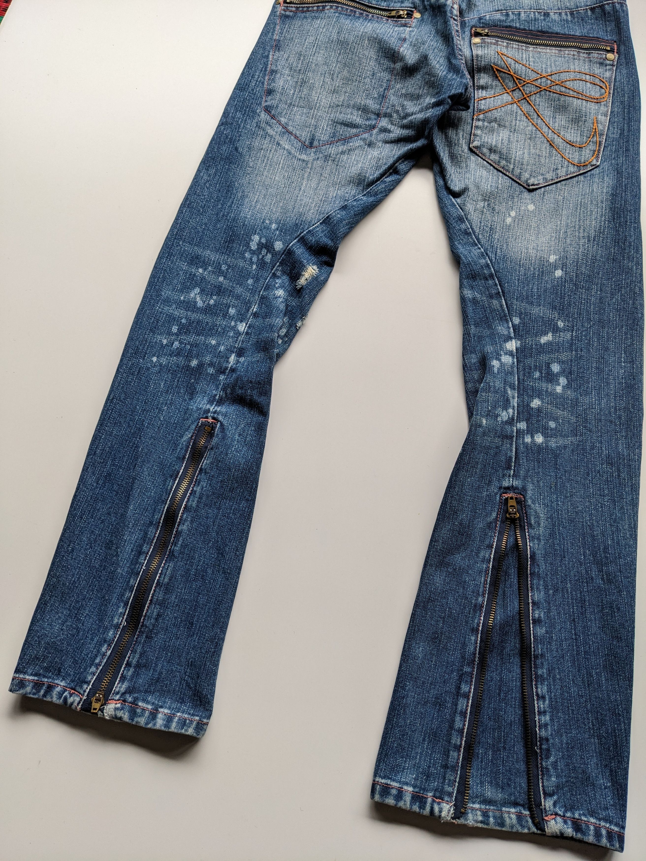Japanese Brand Livertine Tokyo Underground flare punk jeans Size US 32 / EU 48 - 7 Thumbnail