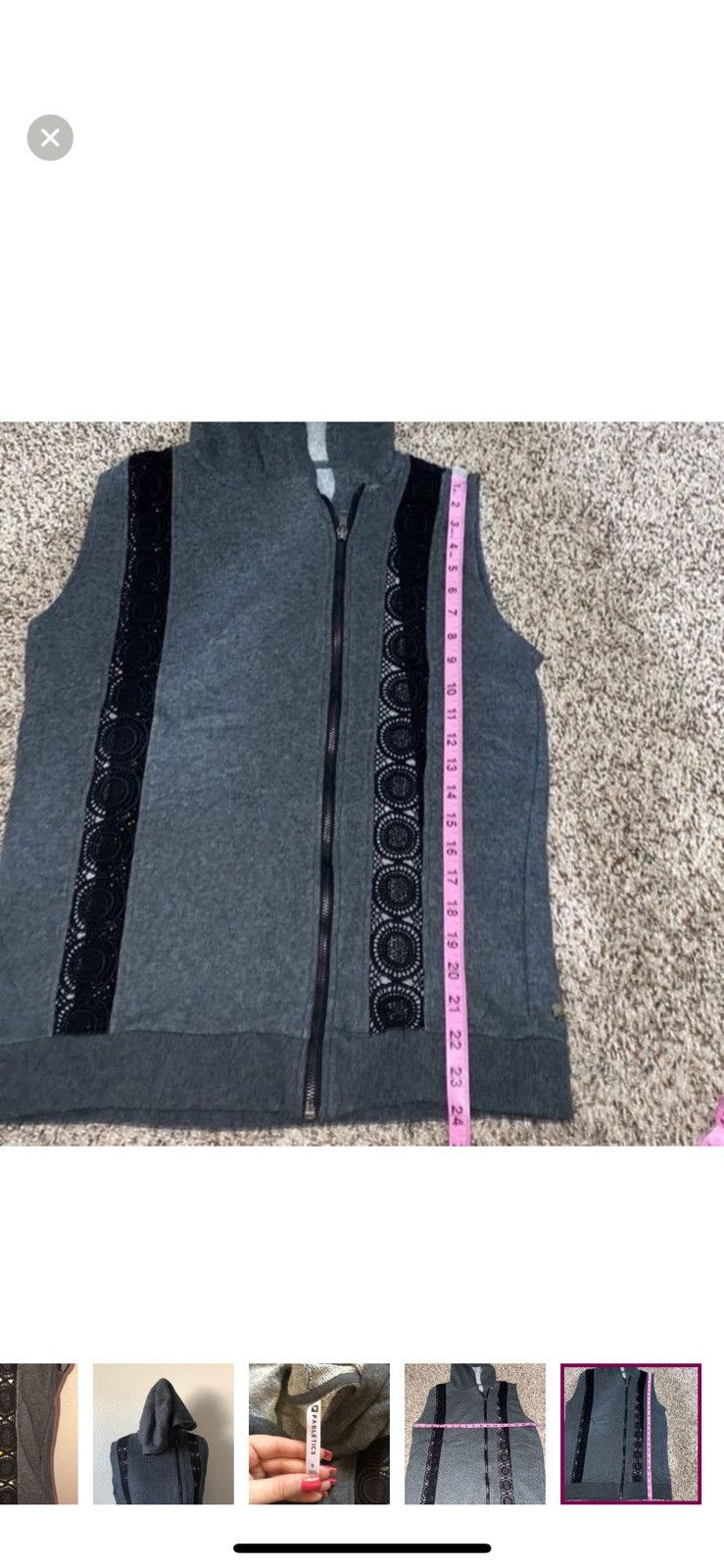 Fabletics Fabletics small sage grey hoodie vest Size S / US 4 / IT 40 - 6 Thumbnail