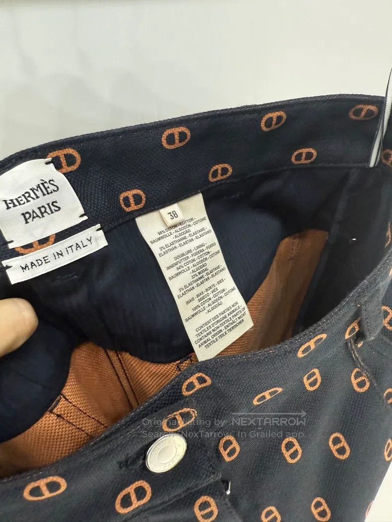 Hermes Hermes Pig Nose Monogrammed Denim Shorts Size 25" / US 0 / IT 36 - 5 Thumbnail