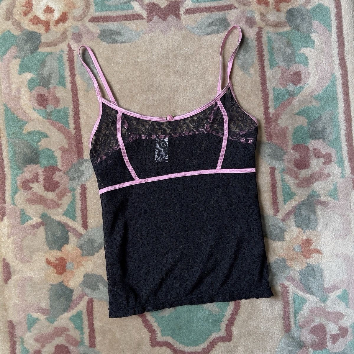 Other Vintage Y2K Black Lace Sheer Camisole (XS–S) Size S / US 4 / IT 40 - 3 Thumbnail