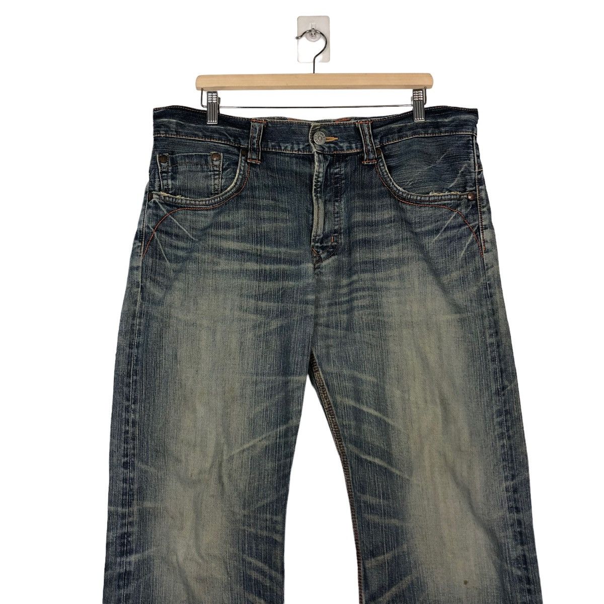 Japanese Brand 🔥VINTAGE DENIM JEANS EDWIN JAPAN INSPIRE ISSEY MIYAKE Size US 38 / EU 54 - 4 Thumbnail