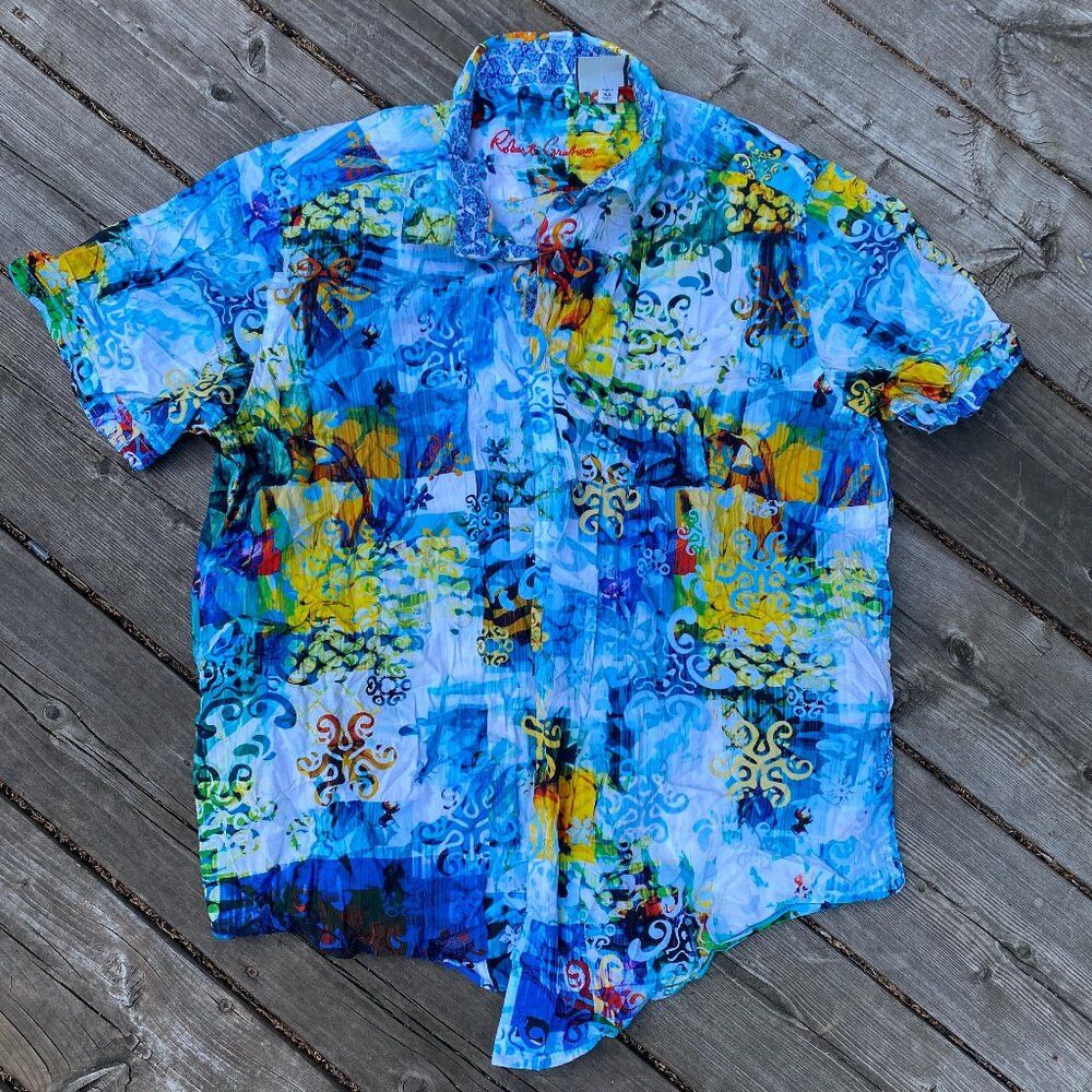 Robert Graham RARE Robert Graham Tropical Storm Floral Button Up Shirt Ca Size US XL / EU 56 / 4 - 2 Thumbnail