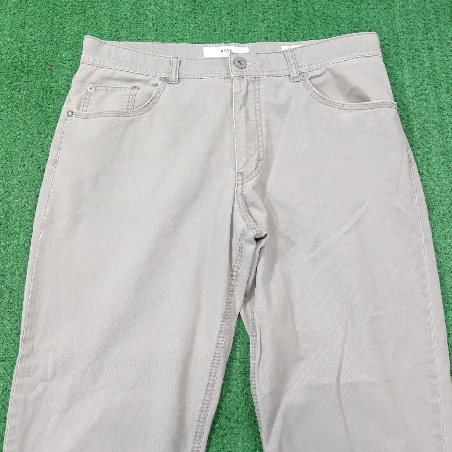 BRAX BRAX Chino Pants Regular Fit Gray 33x27 Mens Casual Size US 33 - 2 Thumbnail