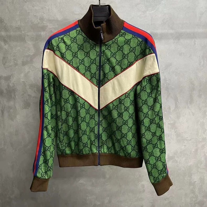 Gucci Gucci Green webbing double G knitted zipper logo jacket 250 Size US M / EU 48-50 / 2 - 1 Thumbnail