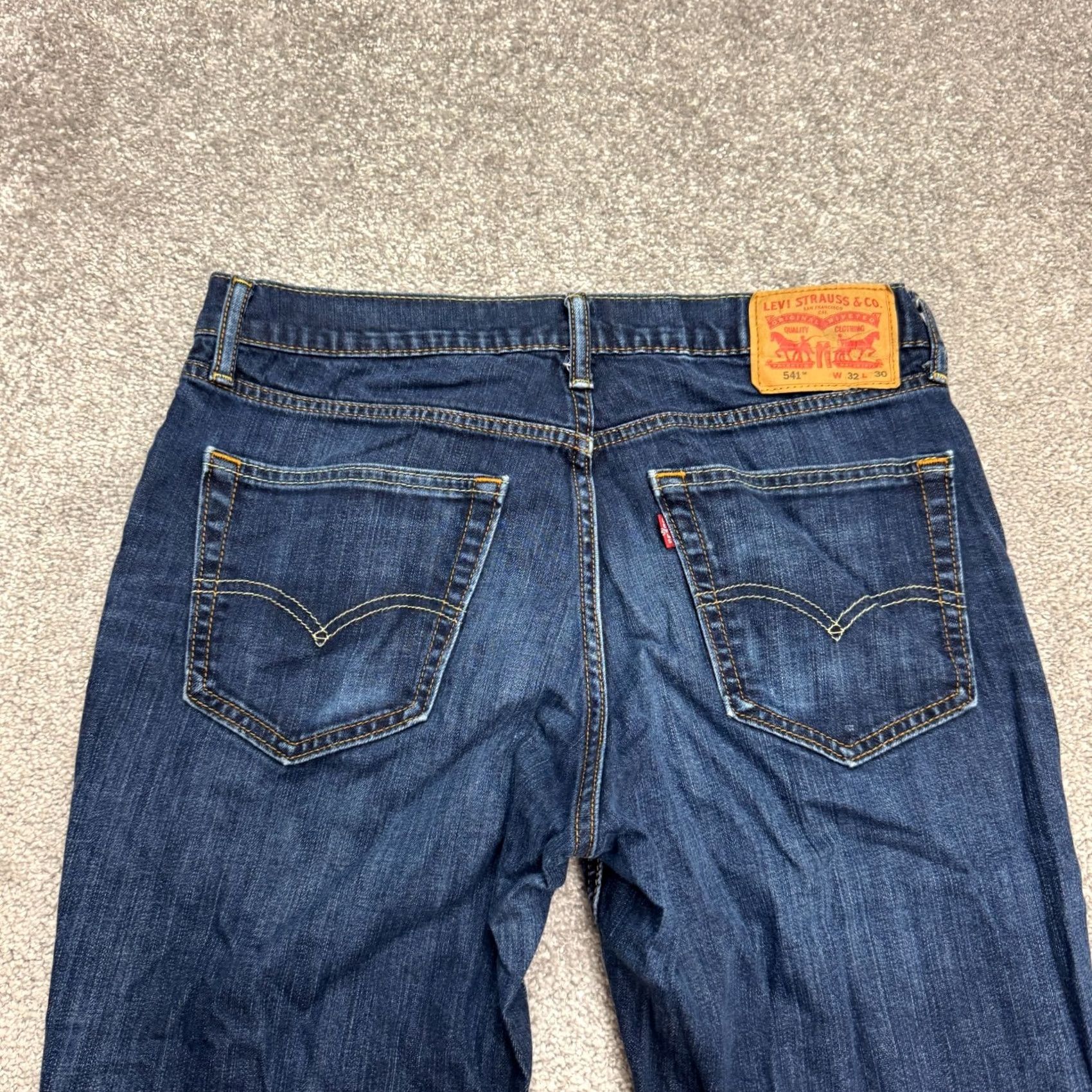 Levi's Levi's 541 Athletic Fit Jeans Mens 32x30 Blue Dark Wash Water Less Denim Cotton 5-Pocket City Grunge N/A Size US 32 / EU 48 - 4 Thumbnail