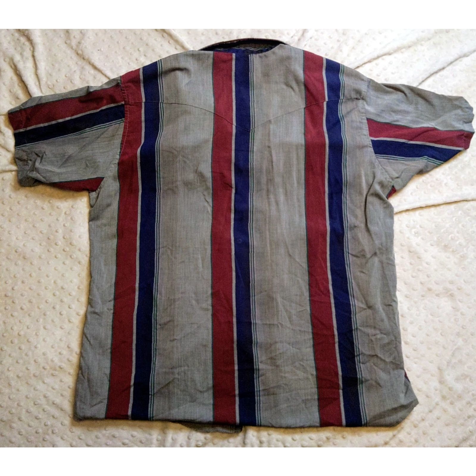 Wrangler VINTAGE Wrangler Shirt Men L Gray Striped Button-Up 90s Western Casual Workwear Size US L / EU 52-54 / 3 - 6 Thumbnail
