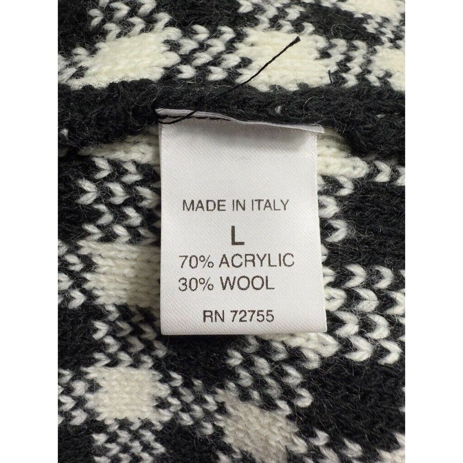 BIANCA CHANDON NWT BIANCA G. Size L HOUINDSTOOTH Knit Jacket Made Italy Size L / US 10 / IT 46 - 7 Thumbnail
