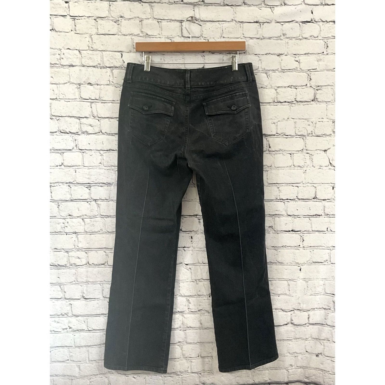 Vintage Jeanstar Jeans Women Size 12 34x31 Dark Black Denim 5-Pocket Zip Regular Straight Modern Comfortable Everyday American Classic Vintage No Size 34" / US 12 / IT 48 - 3 Thumbnail