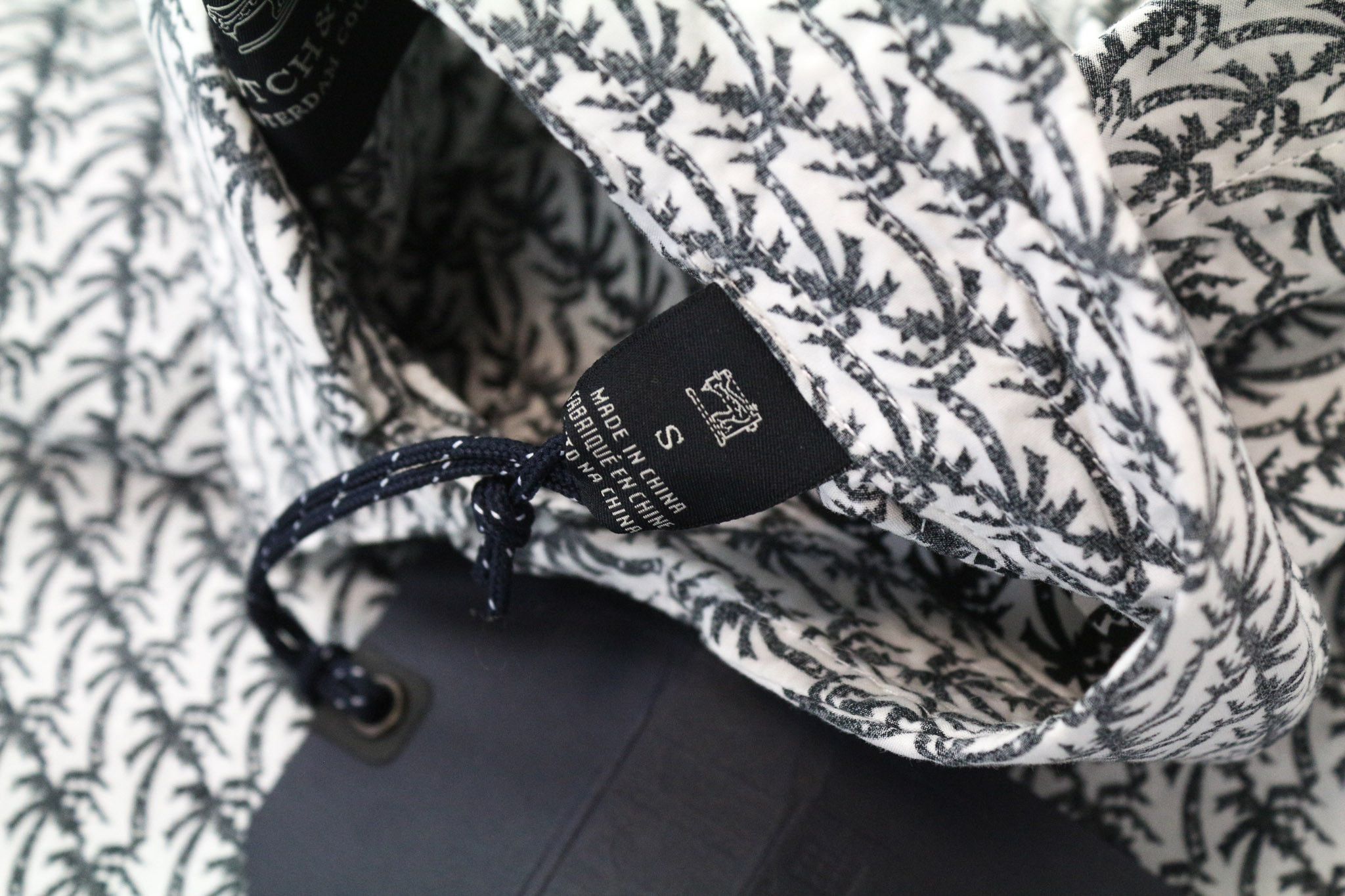 Scotch & Soda AMS COUTURE S Grey White Palm Cotton Shirt 75813 Size US S / EU 44-46 / 1 - 7 Thumbnail