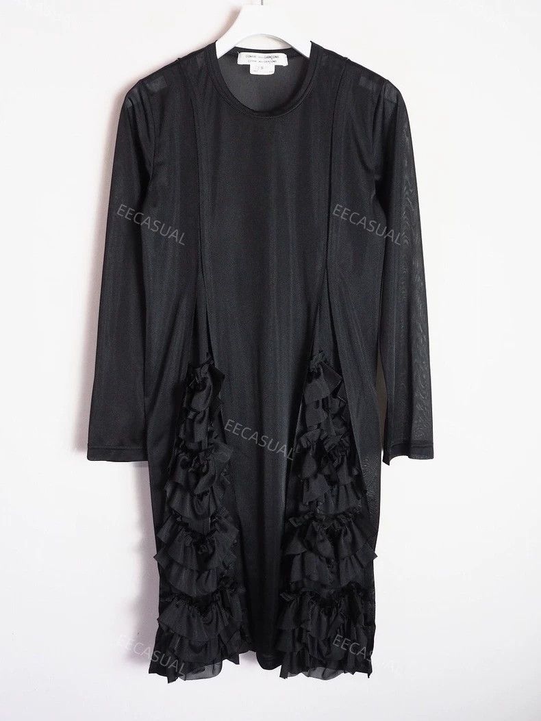 Comme des Garcons Comme Des Garcons Layered ruffled pleated long-sleeved dre Size S / US 4 / IT 40 - 1 Thumbnail