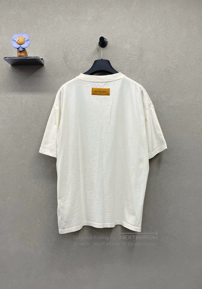 Louis Vuitton Louis Vuitton White Flying Pigeon Short Sleeve Size US L / EU 52-54 / 3 - 2 Thumbnail