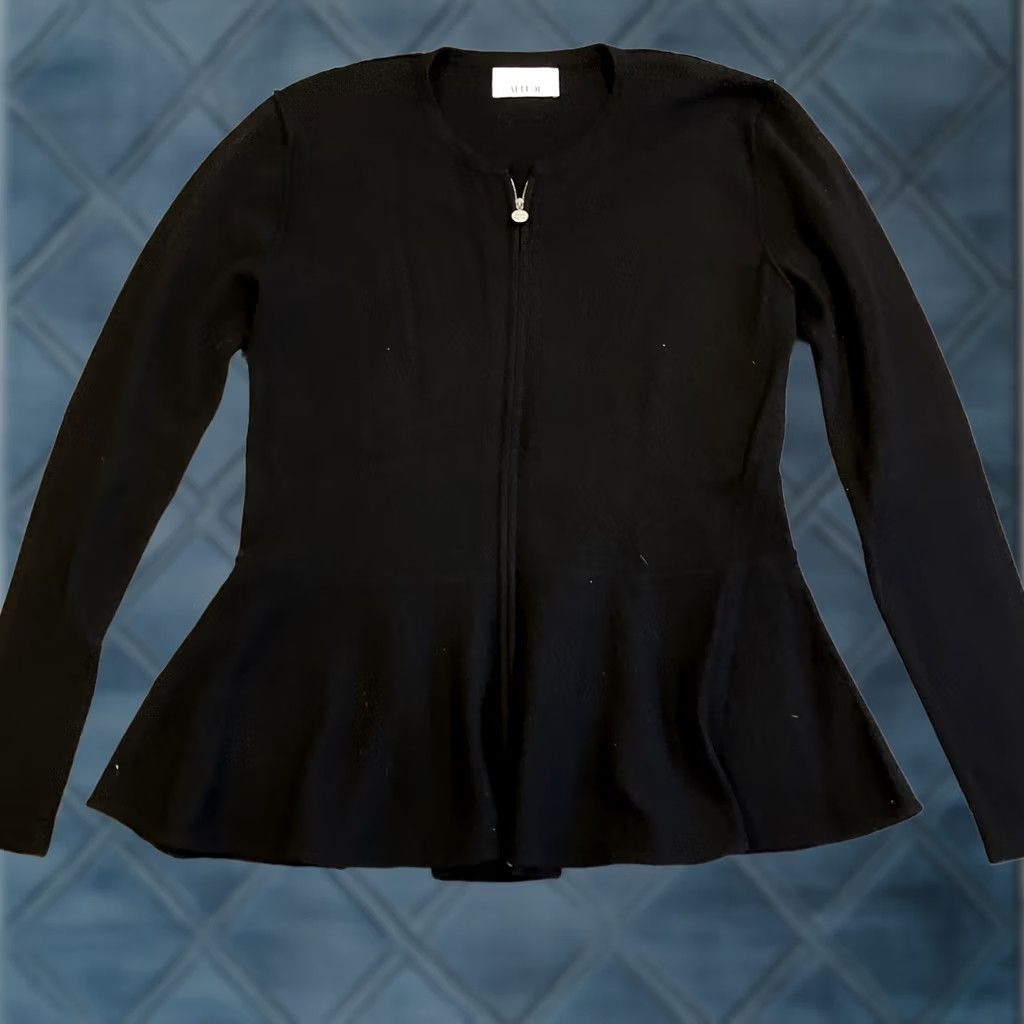 Allude Beautiful Allude Black Full Zip Cashmere Sweater - Womens Large Size L / US 10 / IT 46 - 1 Thumbnail