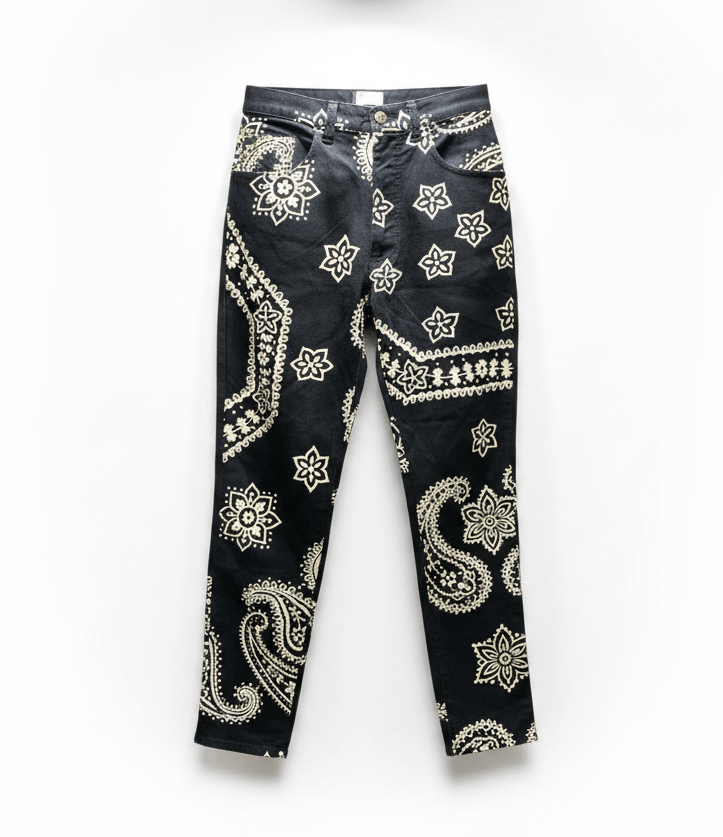 Moschino Vintage Moschino Bandana Print Jeans 90s Archival Peace Size 28" / US 6 / IT 42 - 1 Thumbnail