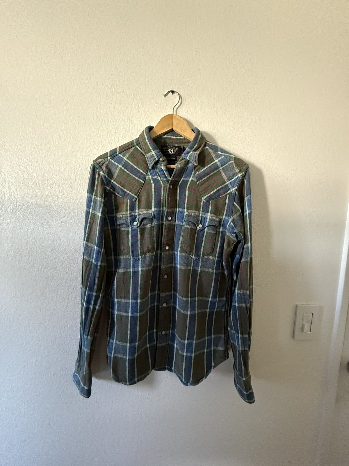 RRL Ralph Lauren RRL Ralph Lauren Flannel Forest Green Size US S / EU 44-46 / 1 - 1 Thumbnail