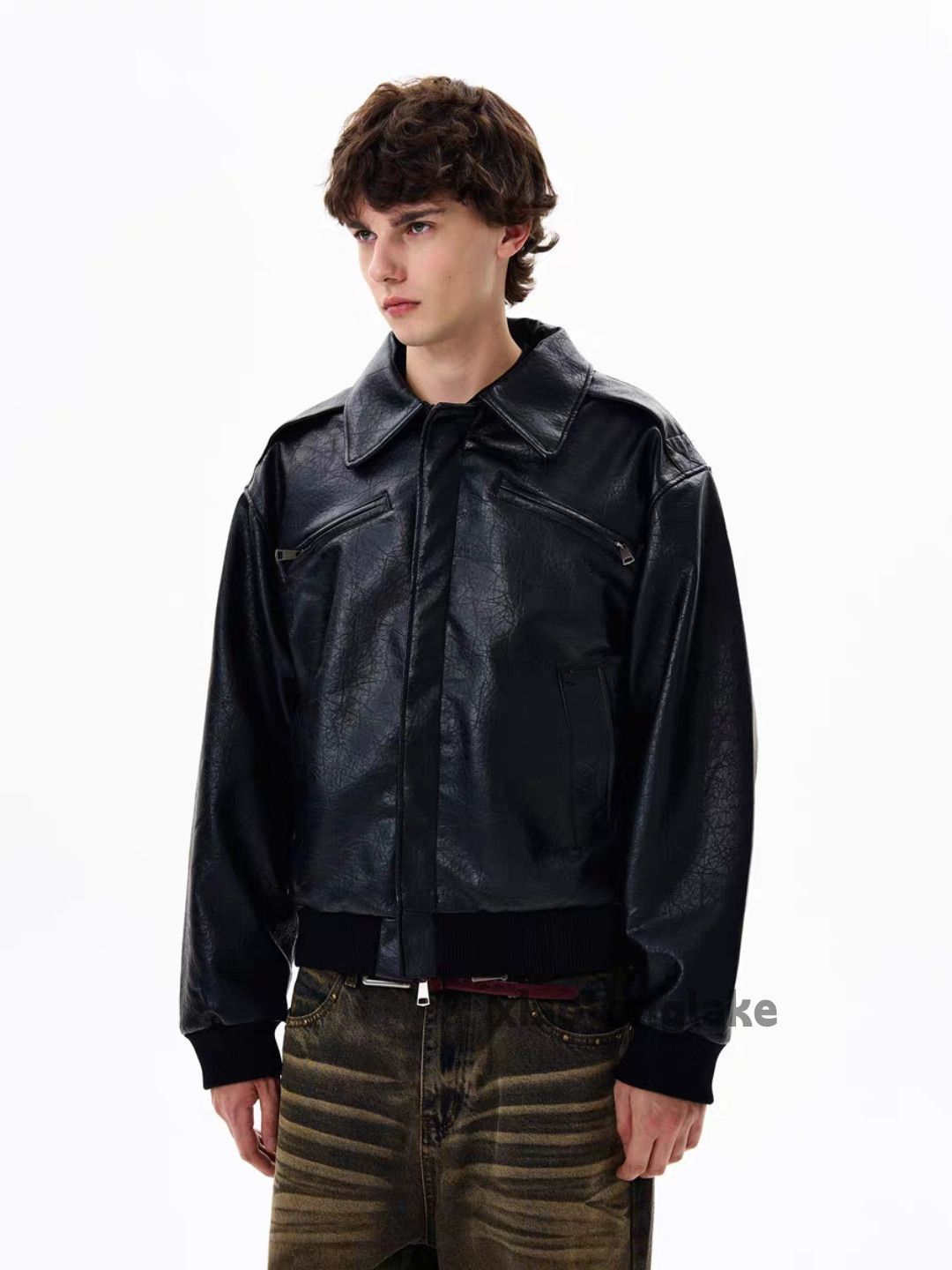 Vintage Zipper utility biker rider outdoor sports bomber jacket Size US L / EU 52-54 / 3 - 1 Thumbnail