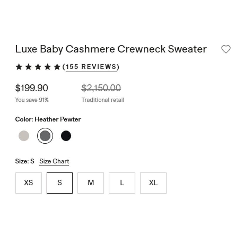 Quince Quince Luxe Baby Cashmere Crewneck Sweater NWT Size Small Size S / US 4 / IT 40 - 7 Thumbnail
