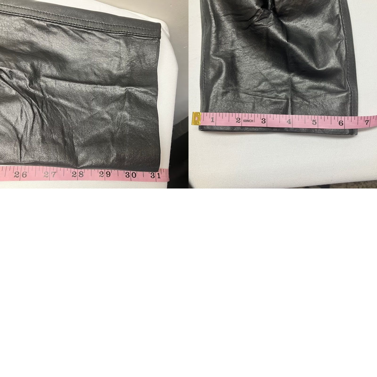 Arrow VINTAGE Black Lambskin Leather High Rise Tapered Leg 5 Pocket Pants Size 28x31 Size 28" / US 6 / IT 42 - 9 Thumbnail