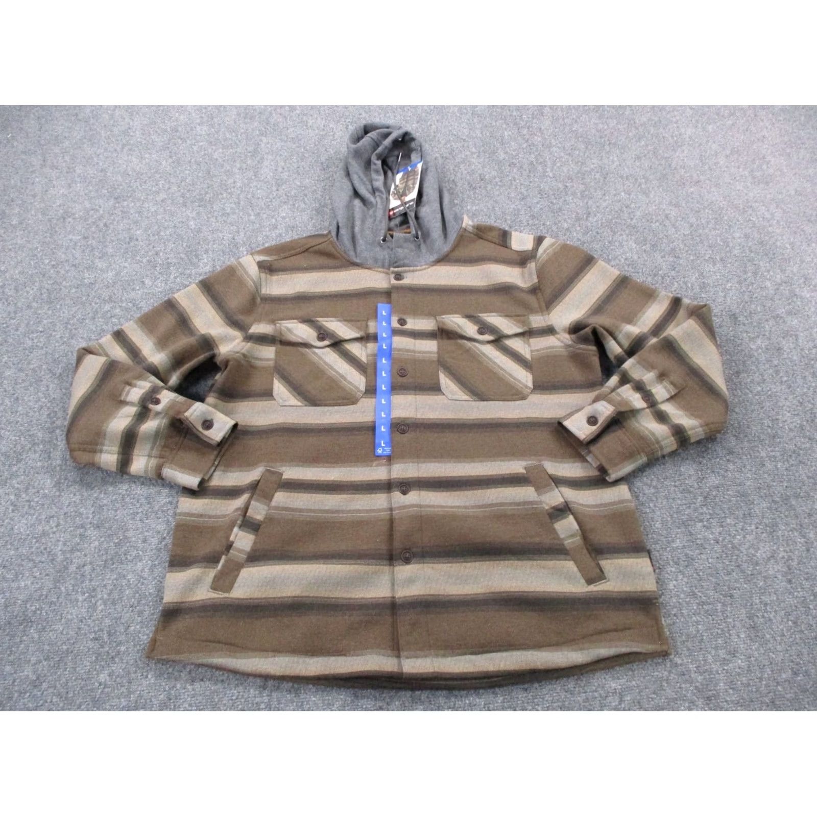 Quiksilver Quiksilver Jacket Mens L Brown Striped Windbreaker Hooded Outdoor Casual NEW Size US L / EU 52-54 / 3 - 2 Thumbnail