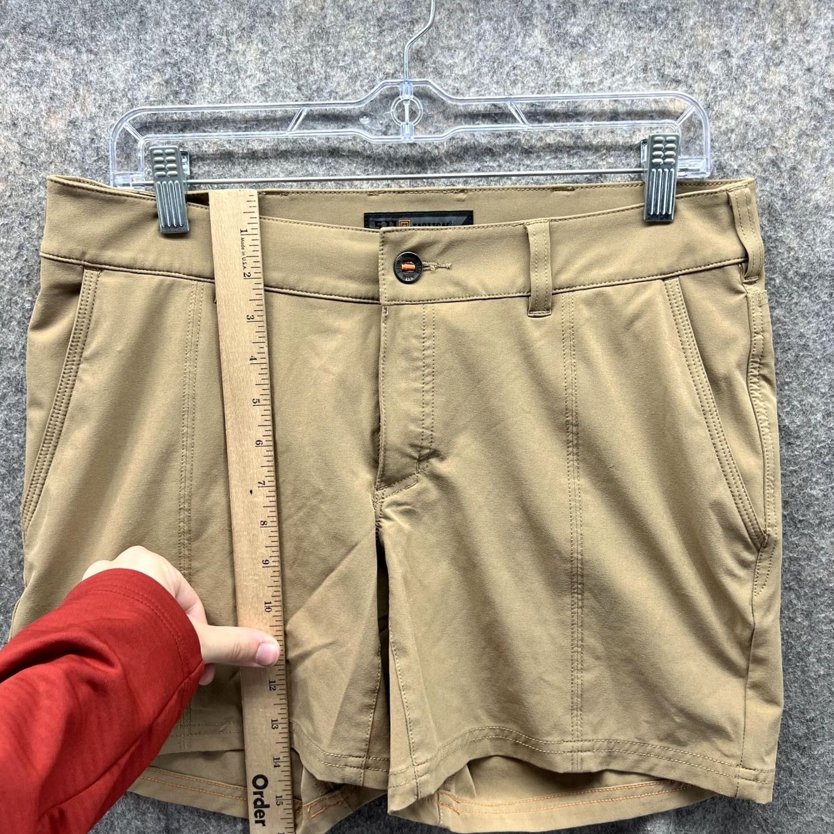 Vintage 5.11 Tactical Shorts Women 8 Khaki Chino Flat Front Tan Beige Casual Stretch Size 30" / US 8 / IT 44 - 5 Thumbnail