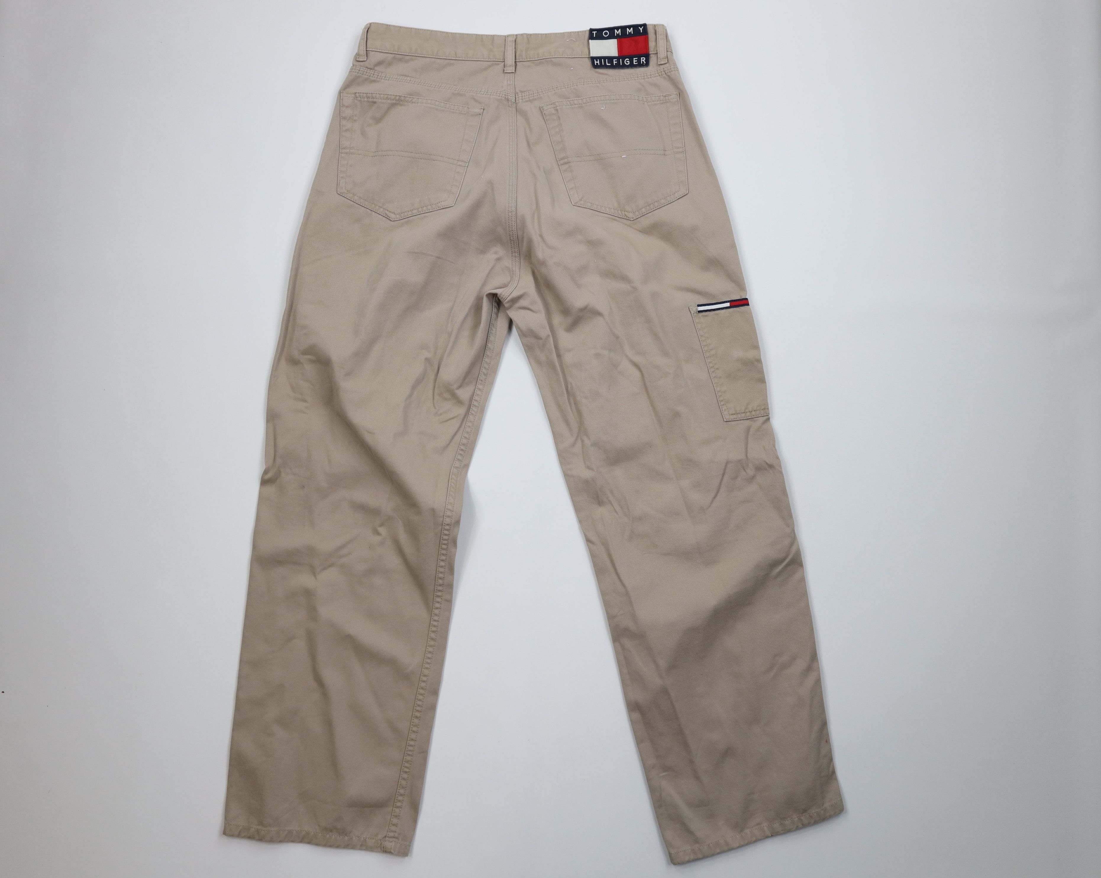 Tommy Hilfiger Vintage 90s Tommy Hilfiger Double Knee Wide Leg Pants Beige Size US 32 / EU 48 - 11 Thumbnail
