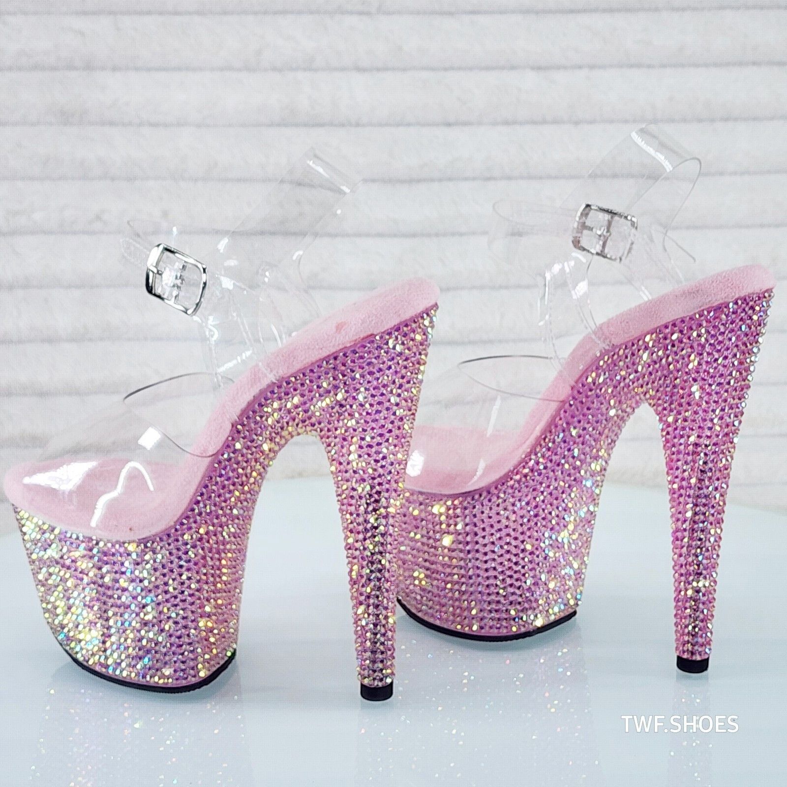 Other Bejeweled 708RS Rhinestone Platform 7" Stiletto High Heel Sh Size US 8 / IT 38 - 4 Thumbnail