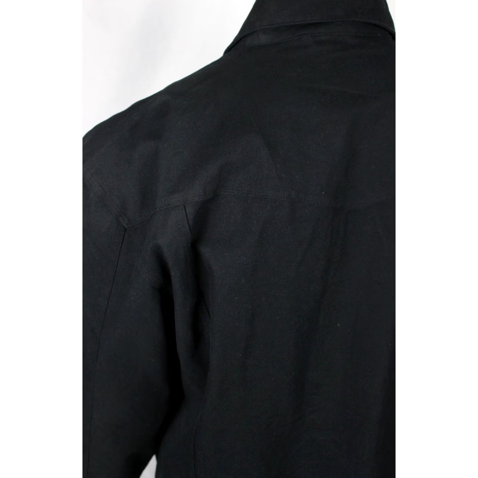 Vintage VINTAGE Cinch Men's Jacket? Canvas Solid Snap Lined XL Black MWJ1598001 Size US XL / EU 56 / 4 - 4 Thumbnail