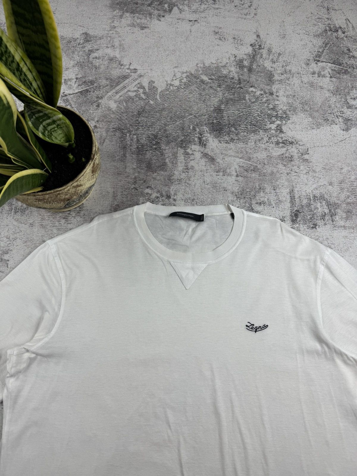 Ermenegildo Zegna Ermenegildo Zegna Size 52 Large Luxury White Mini Logo Men’s T Shirt Tee Jersey Size US L / EU 52-54 / 3 - 6 Thumbnail