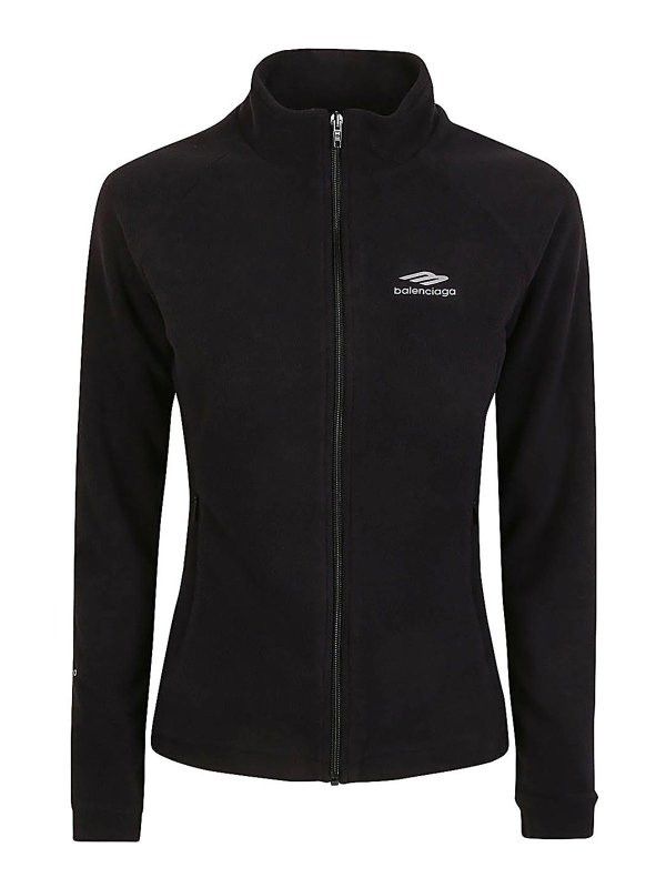 Balenciaga o1la1rc1a0226 Zip-Up Jacket In Black Size US S / EU 44-46 / 1 - 1 Thumbnail