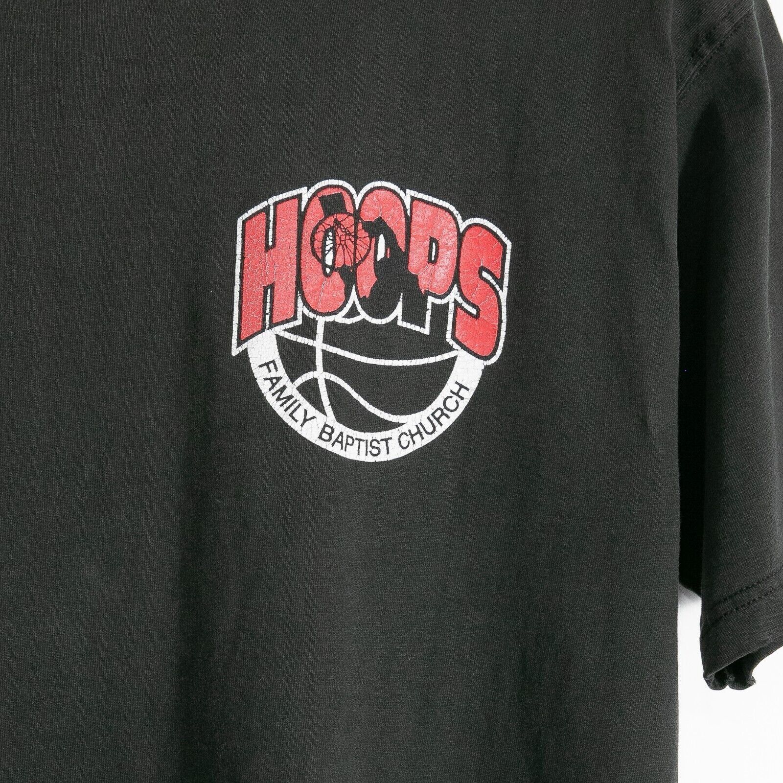 Vintage Vintage 90s Hoops Basketball T Shirt Large - Baptist Church Size US L / EU 52-54 / 3 - 3 Thumbnail