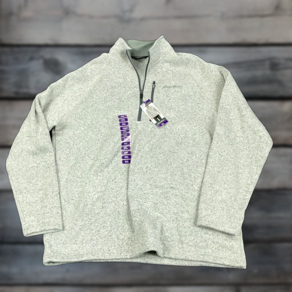 Eddie Bauer Eddie Bauer Sweater 1/4 Zip Pullover Fleece Gray 2XL Mens Unworn Tags Radiator Classic 90s Casual Knit High Neck Size US XXL / EU 58 / 5 - 1 Thumbnail