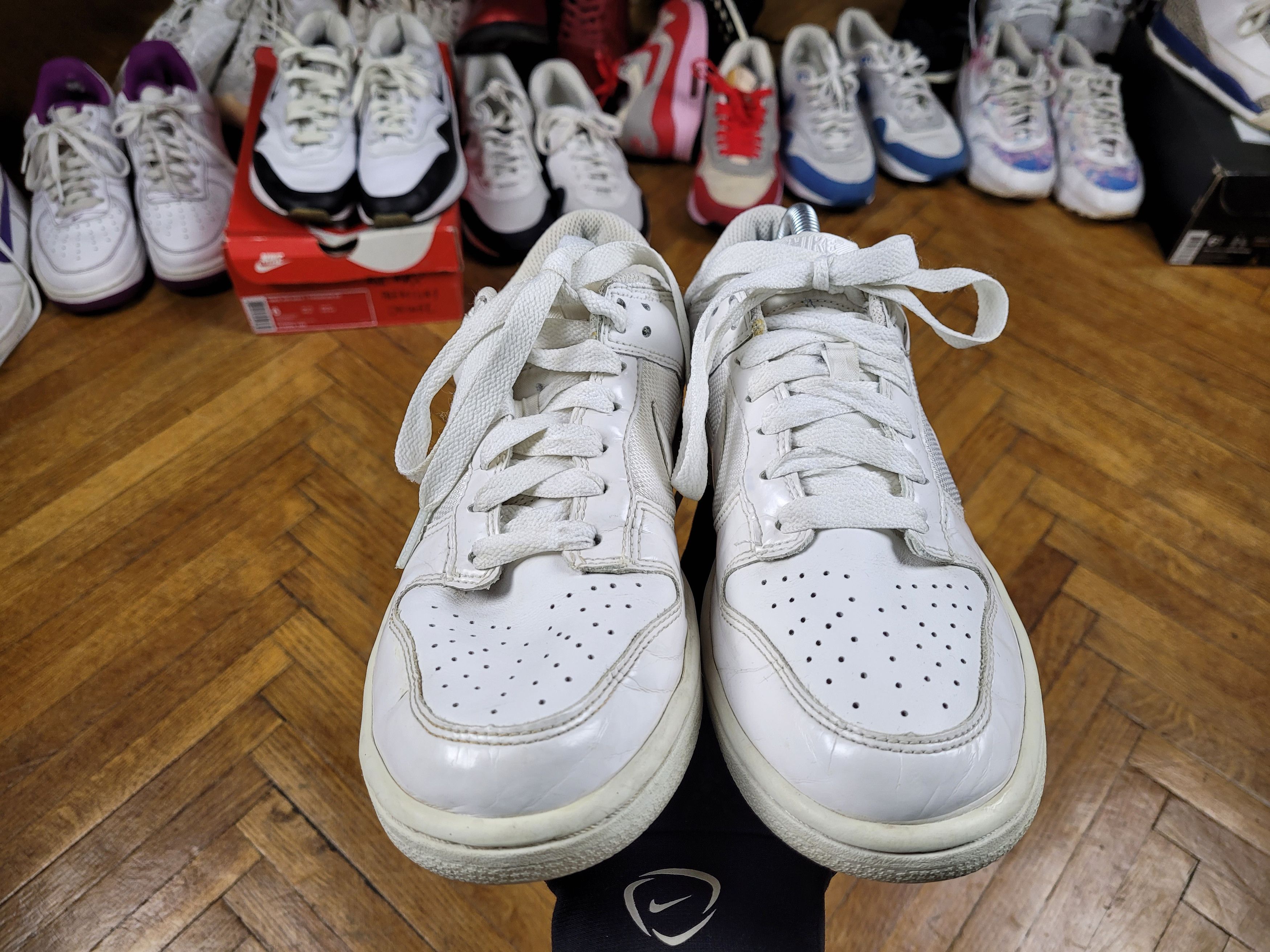 Nike 2008 Vintage Nike WMNS Dunk Low All White Size US 8.5 / IT 38.5 - 6 Thumbnail
