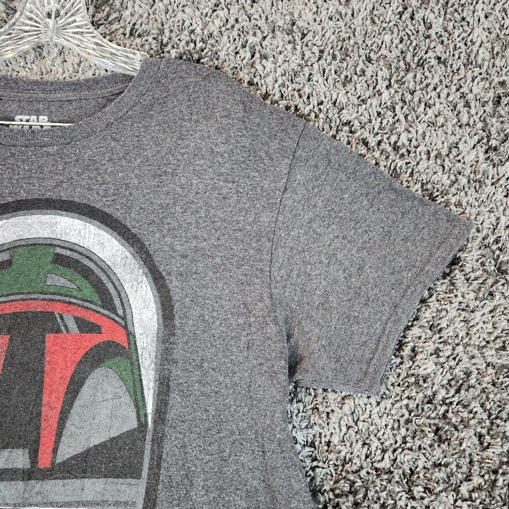 Vintage Fifth Sun Mens Gray Star Wars Boba Fett Short Sleeve Graphic Tee M Shirt Size US 31 - 3 Thumbnail